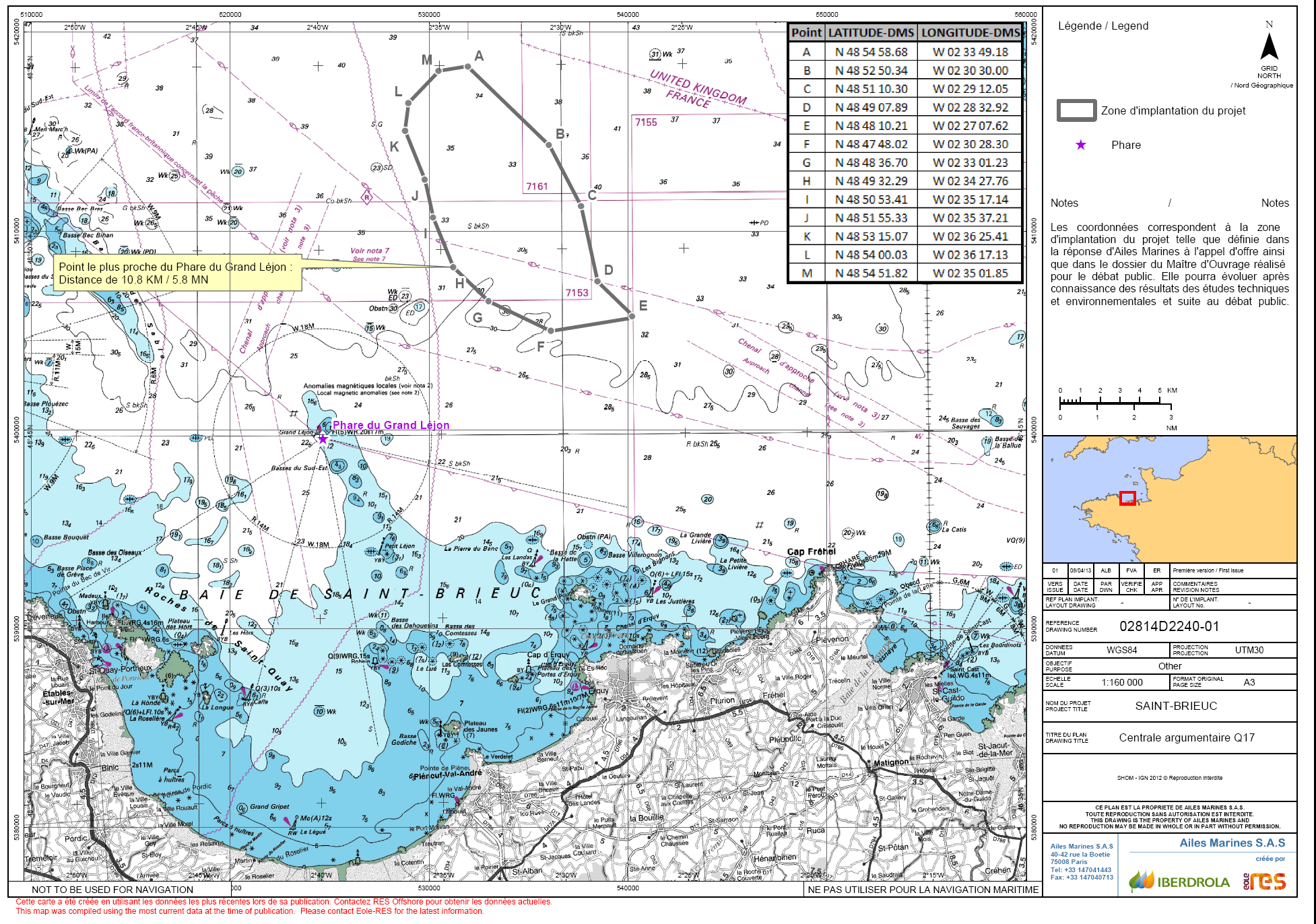 carte implantation eolien baie St-Brieuc carte implantation eolien baie St-Brieuc
